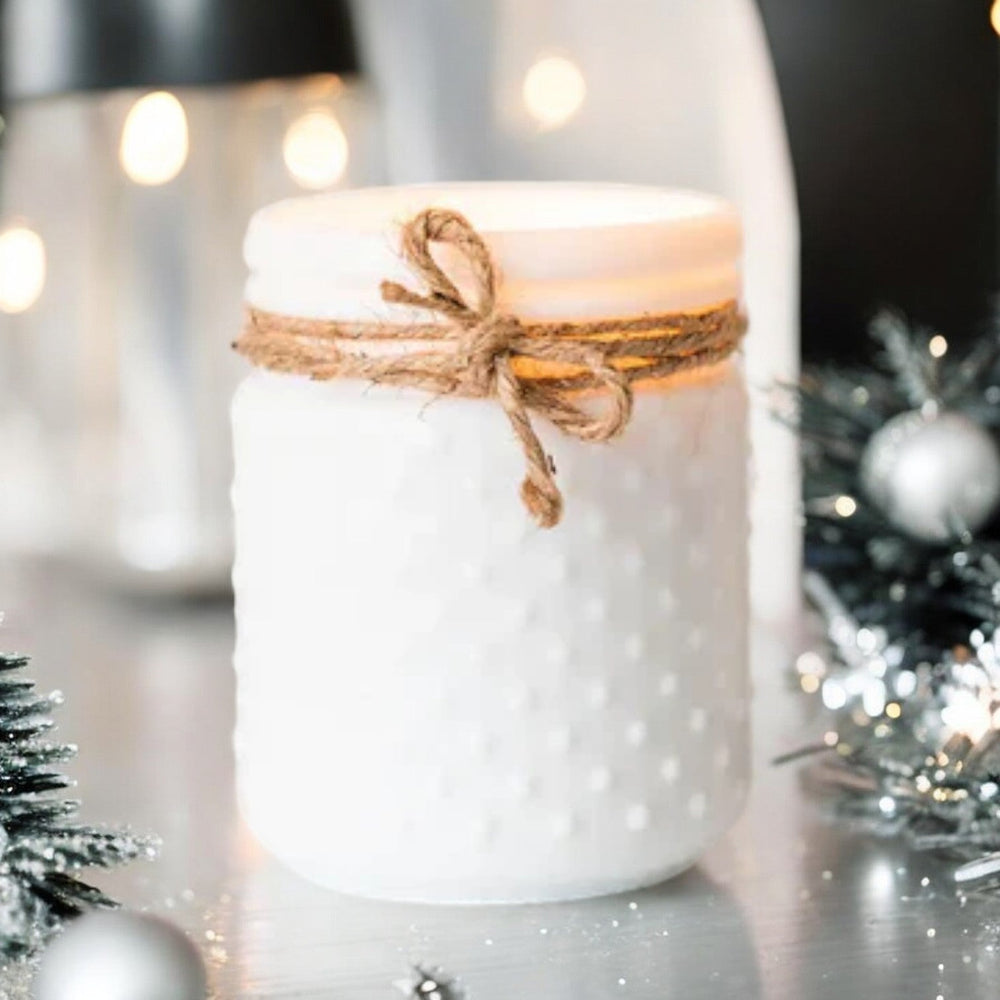 
                  
                    22oz White Hobnail Candle - Spiced Cranberry - The Red Door Engraving Company Inc.
                  
                