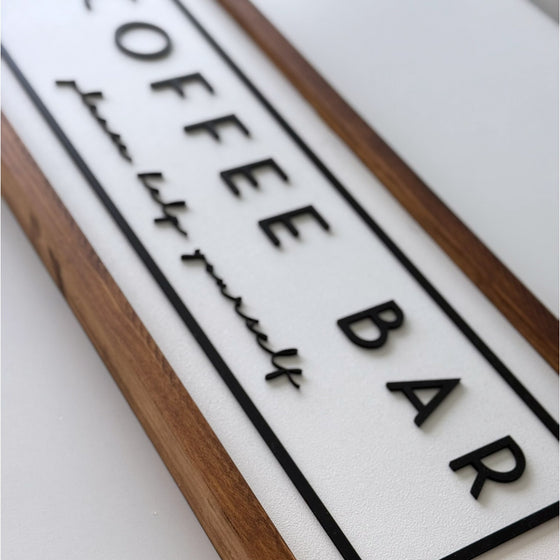 Coffee Bar Sign | Modern Wall Art