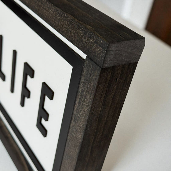 Lake Life Sign with Anchor | Modern Wall Art