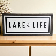  Lake Life Sign with Anchor | Modern Wall Art