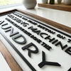 3D Decorative sign with laser cut text on a white surface