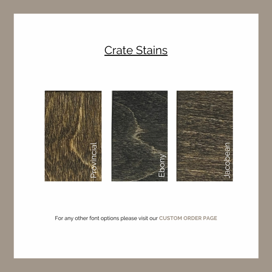 Rustic Wooden Crates – Baltic Birch with Custom 3D Wording