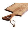 Acacia Live Edge Market Board 22" | Rustic with Jute Tie Handle