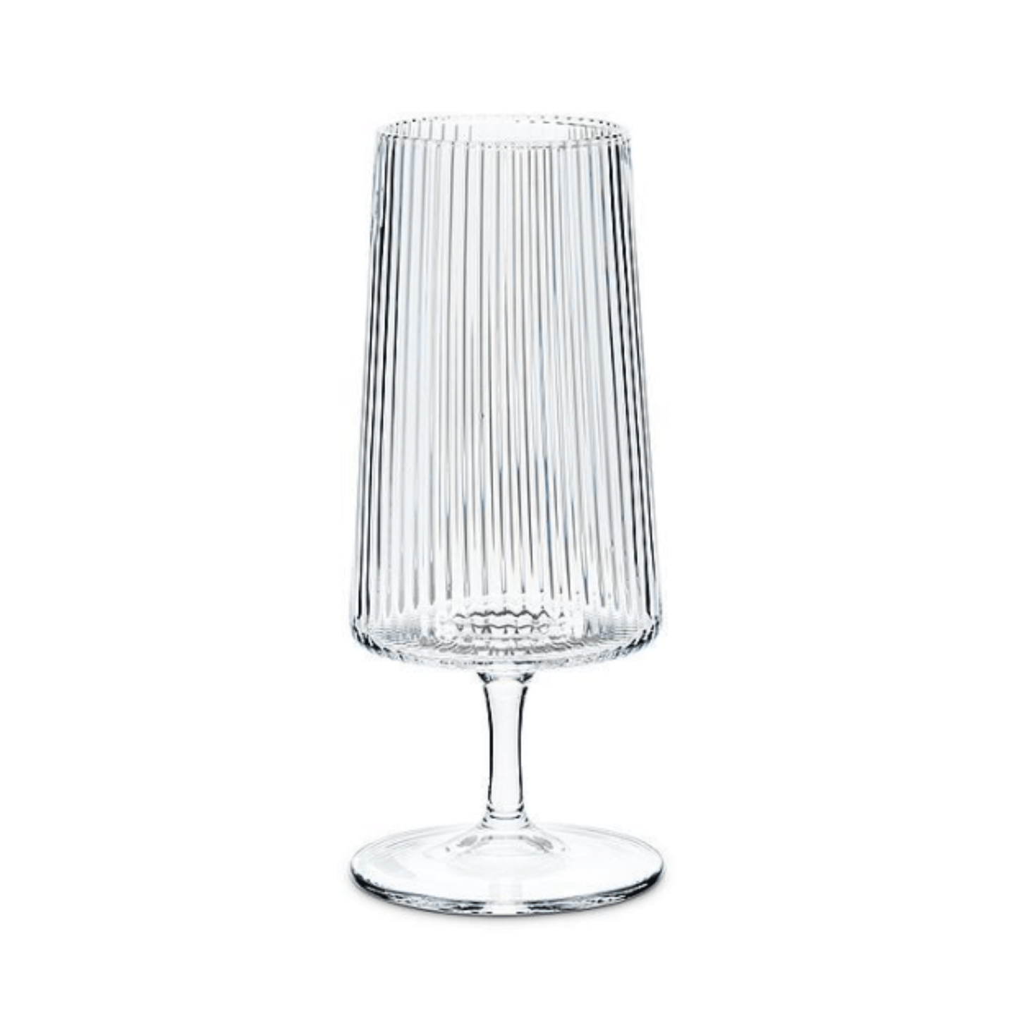 Vented optic all-purpose glass with ribbed texture