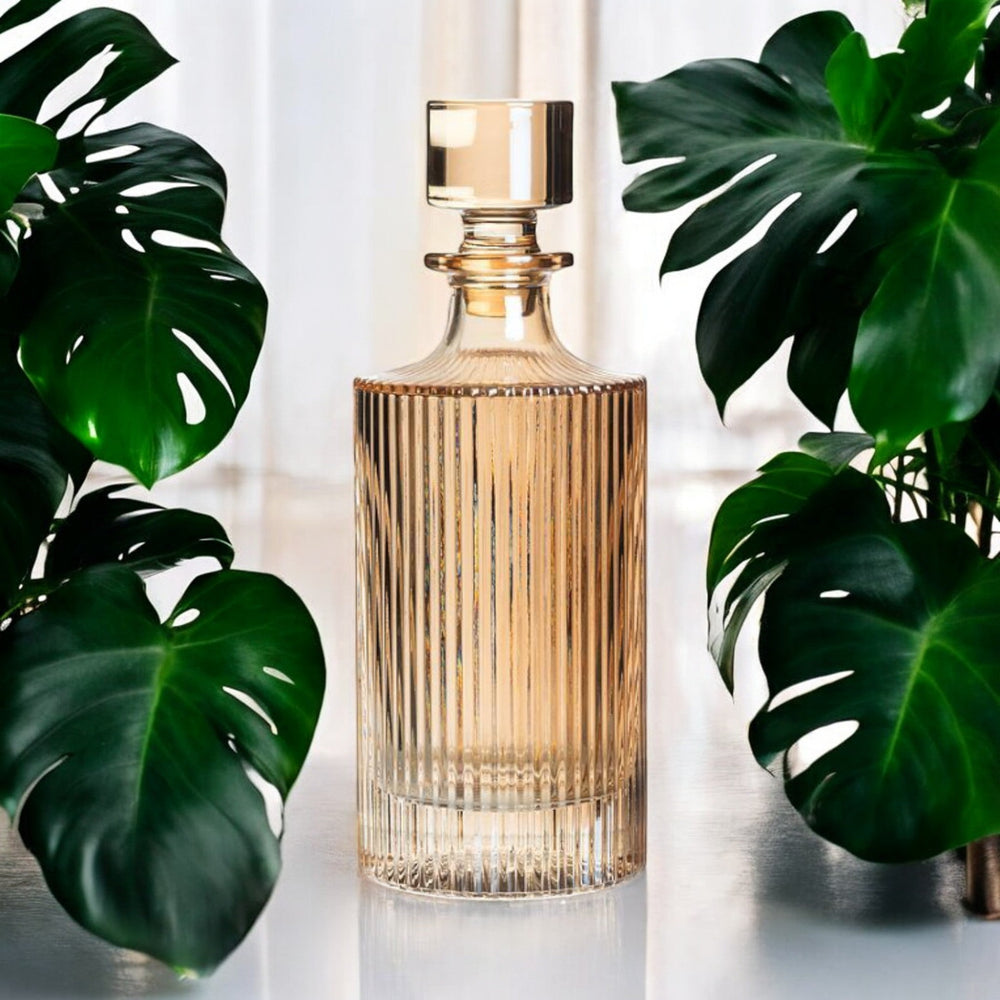 
                  
                    Decanter | Amber Optic | Slim Ribbed Design - The Red Door Engraving Company Inc.
                  
                
