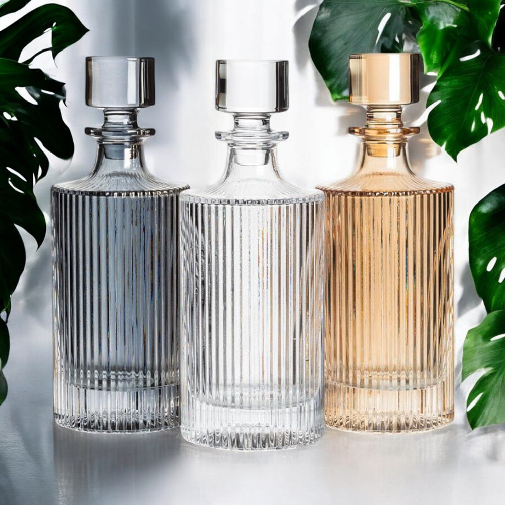 
                  
                    Decanter | Amber Optic | Slim Ribbed Design - The Red Door Engraving Company Inc.
                  
                