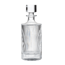  Clear optic decanter with slim ribbed design