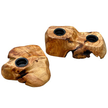  Double Live Edge Root Wood Candle Holder - The Red Door Engraving Company Inc.