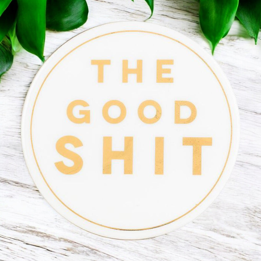 
                  
                    Drunk Expressions Coaster | Ceramic | The Good Shit - The Red Door Engraving Company Inc.
                  
                