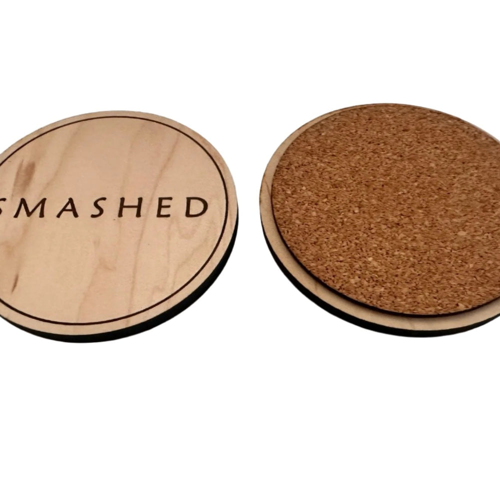 
                  
                    Drunk Expressions | Set of 4 Coasters | Maple - The Red Door Engraving Company Inc.
                  
                