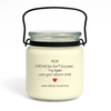 Mother’s Day soy candle with label that reads “Mom, If at First You Don’t Succeed… Try Again! Love, Your Second Child”