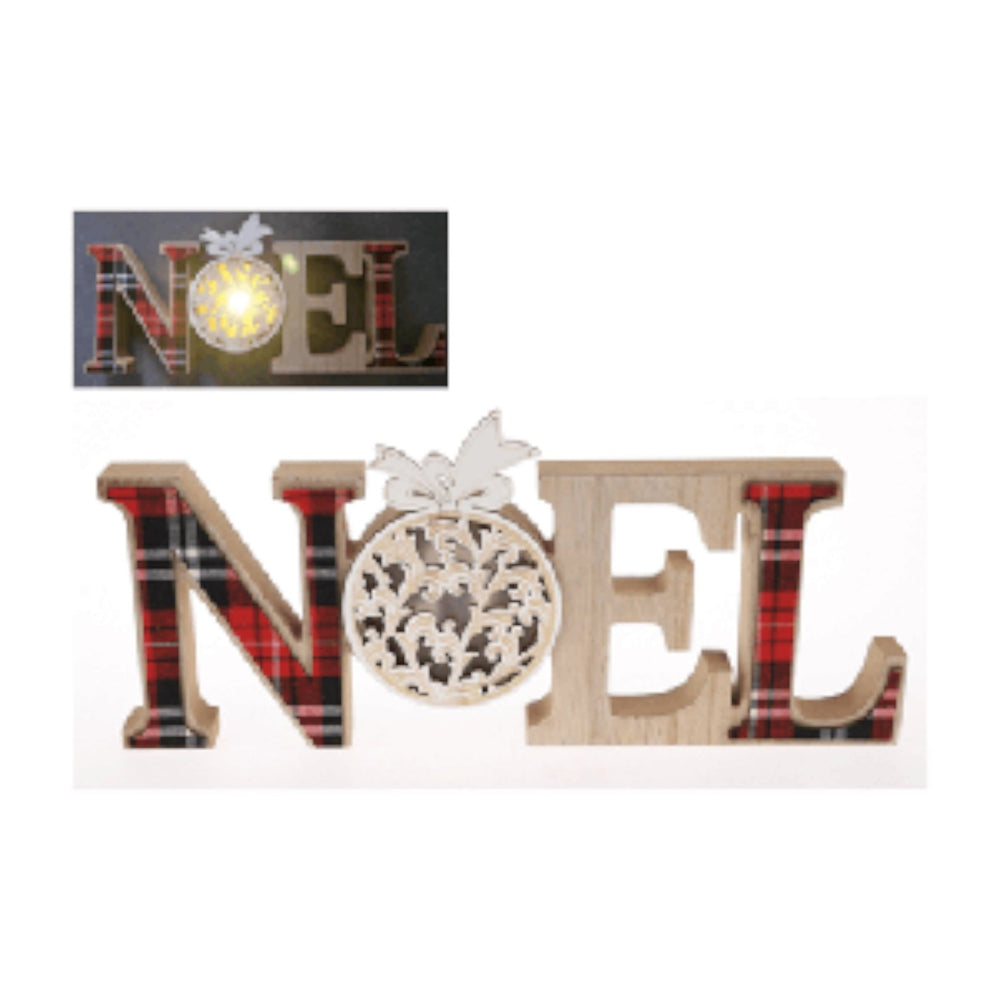 
                  
                    LED Wood & Plaid NOEL Christmas Decor - The Red Door Engraving Company Inc.
                  
                