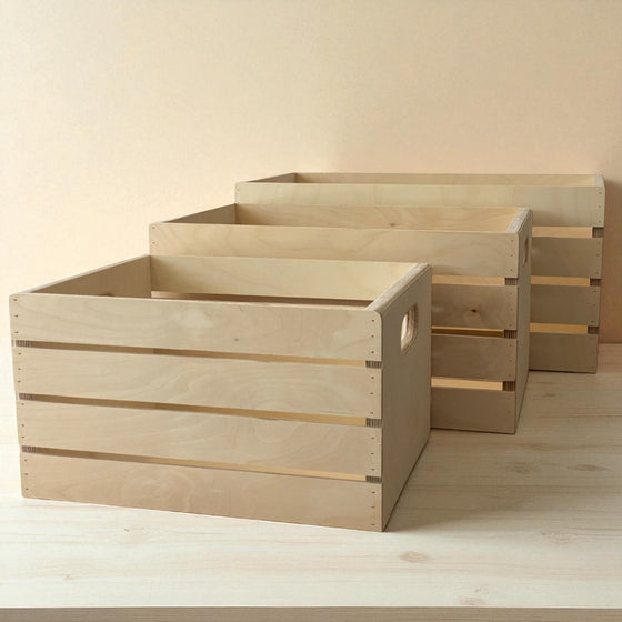Rustic Wooden Crates – Baltic Birch with Custom 3D Wording
