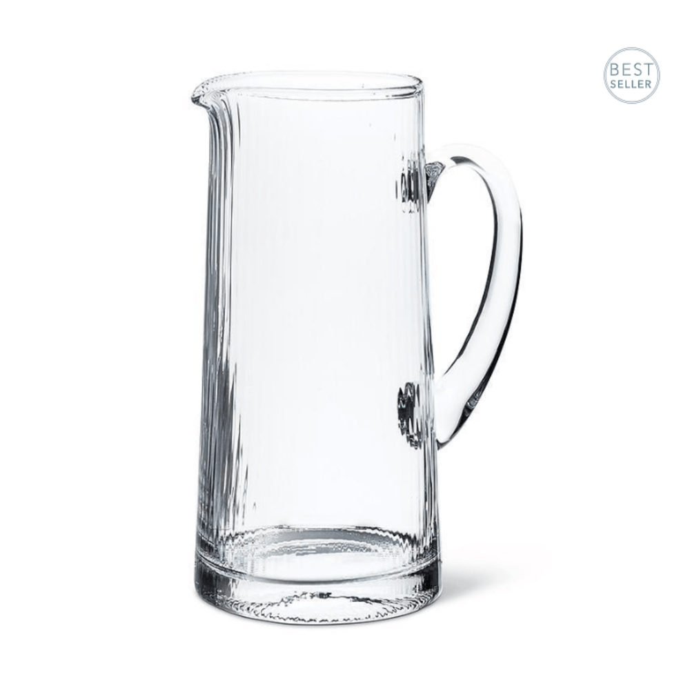 Ribbed optic serving pitcher