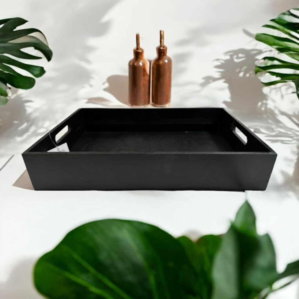 
                  
                    Wooden Tray | Black | Rectangular - The Red Door Engraving Company Inc.
                  
                