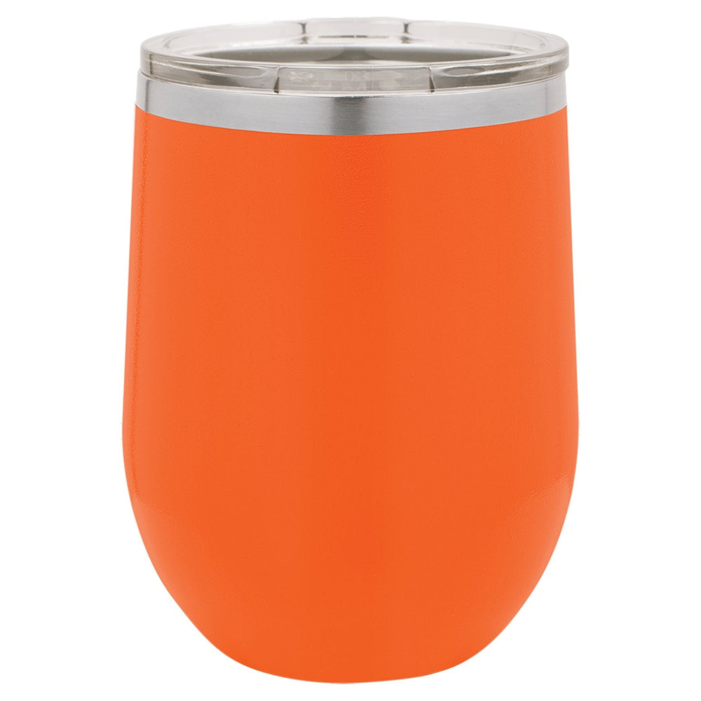 
                  
                    Personalized Laser Engraved Orange 12oz Stemless Polar Camel Wine Tumbler 
                  
                