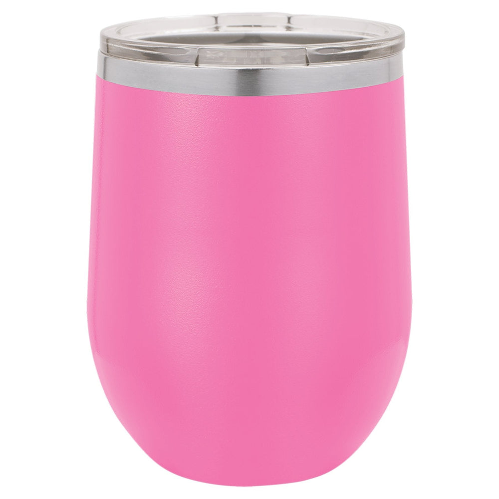 
                  
                    Personlized Laser Engraved Pink 12oz Stemless Polar Camel Wine Tumbler 
                  
                