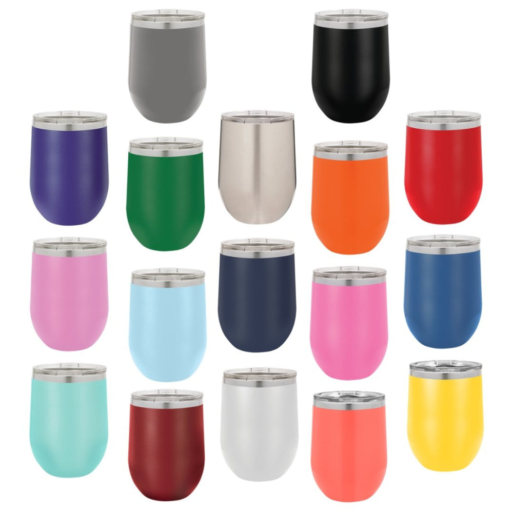 17 Colour Choice Options for our 12oz Stemless Polar Camel Wine Tumblers 
