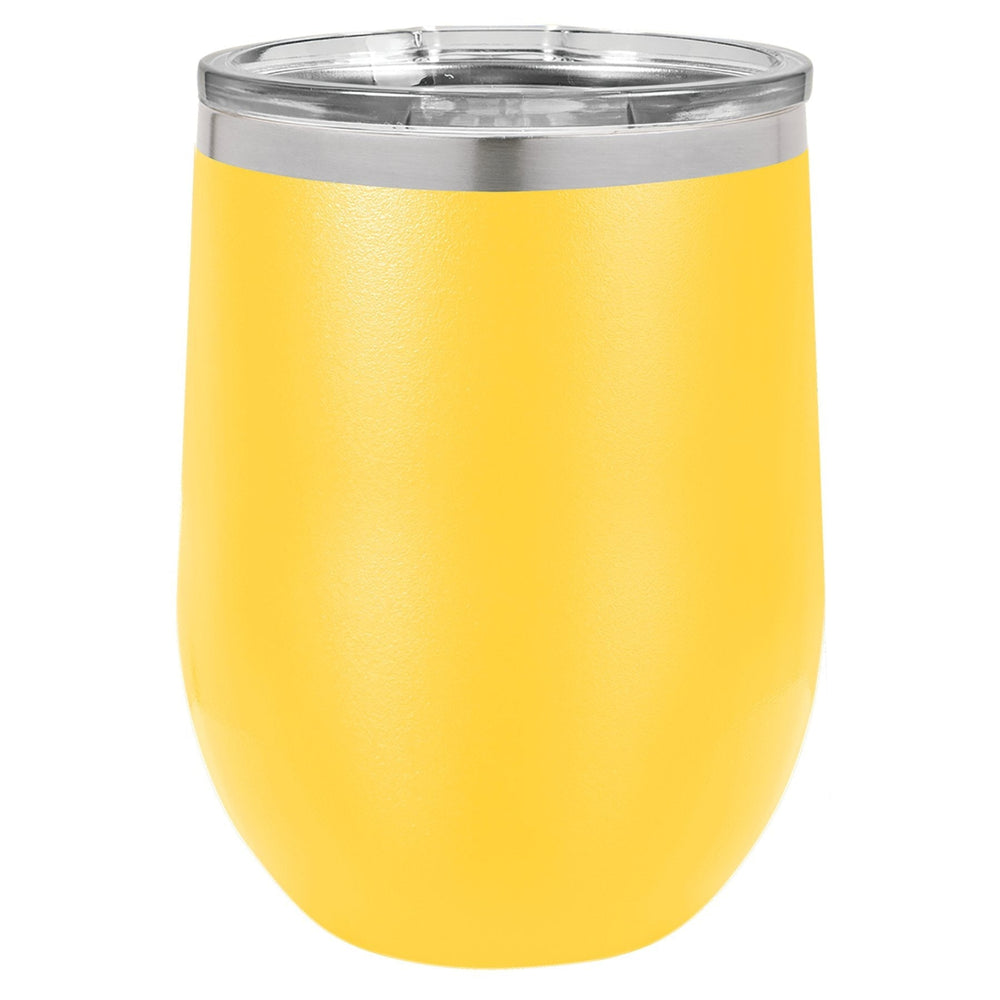 
                  
                    Personalized Laser Engraved Yellow 12oz Stemless Polar Camel Wine Tumbler 
                  
                