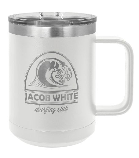 
                  
                    Personalized Laser Engraved 15oz Polar Camel Mug - The Red Door Engraving Company Inc.
                  
                