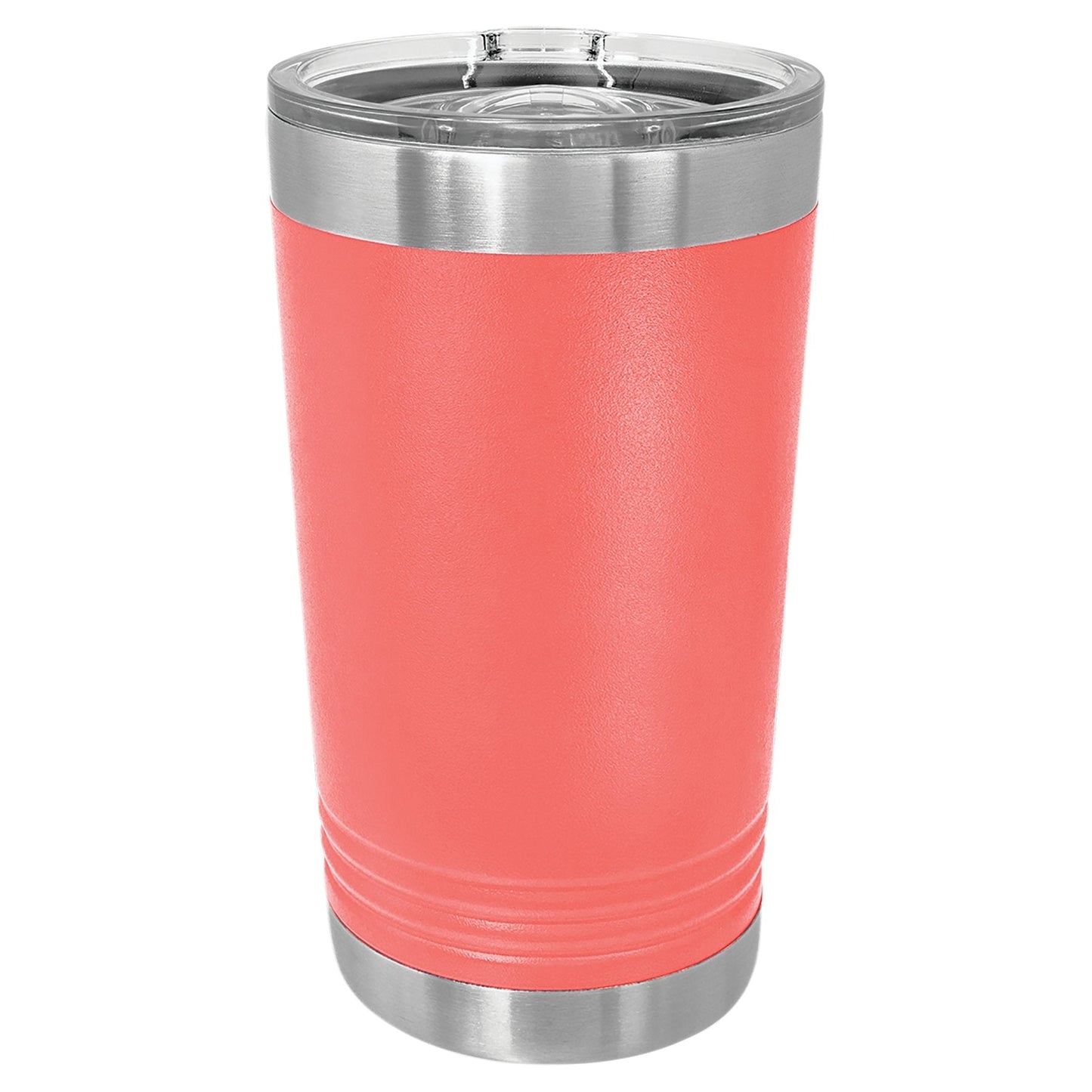Personalized Laser engraved Coral 16oz Polar Camel Ringneck Tumbler - The Red Door Engraving Company Inc.