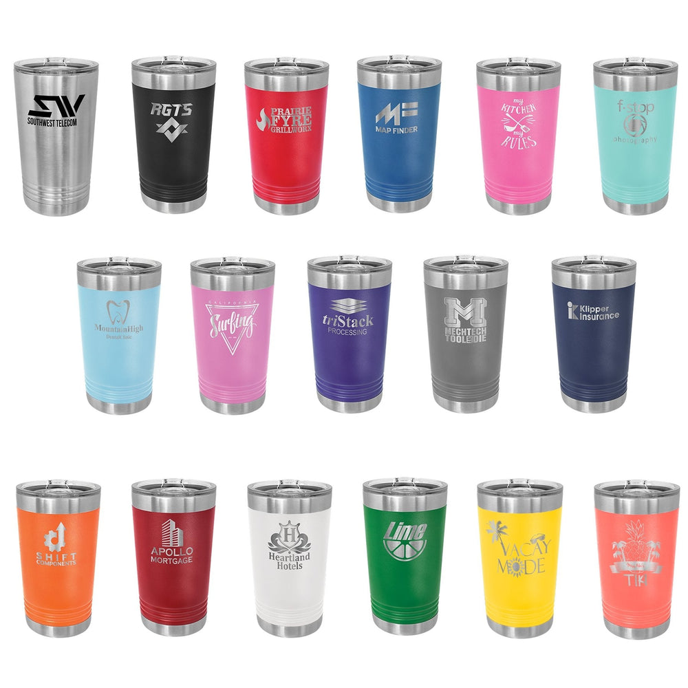 
                  
                    17 Colour Options - Personalized Laser engraved 16oz Polar Camel Ringneck Tumbler - The Red Door Engraving Company Inc.
                  
                