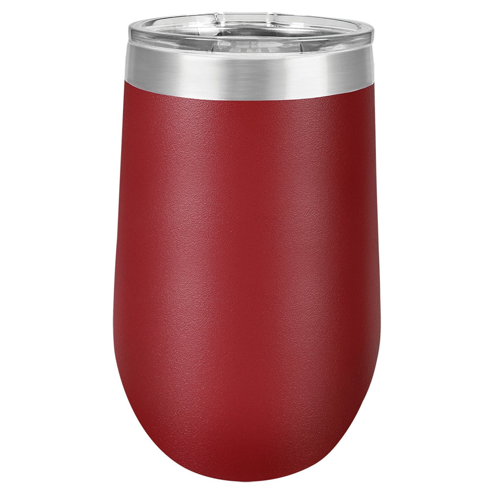 
                  
                    Personalized Laser Engrave Maroon 16oz Polar Camel Stemless Wine Tumbler - The Red Door Engraving Company Inc.
                  
                