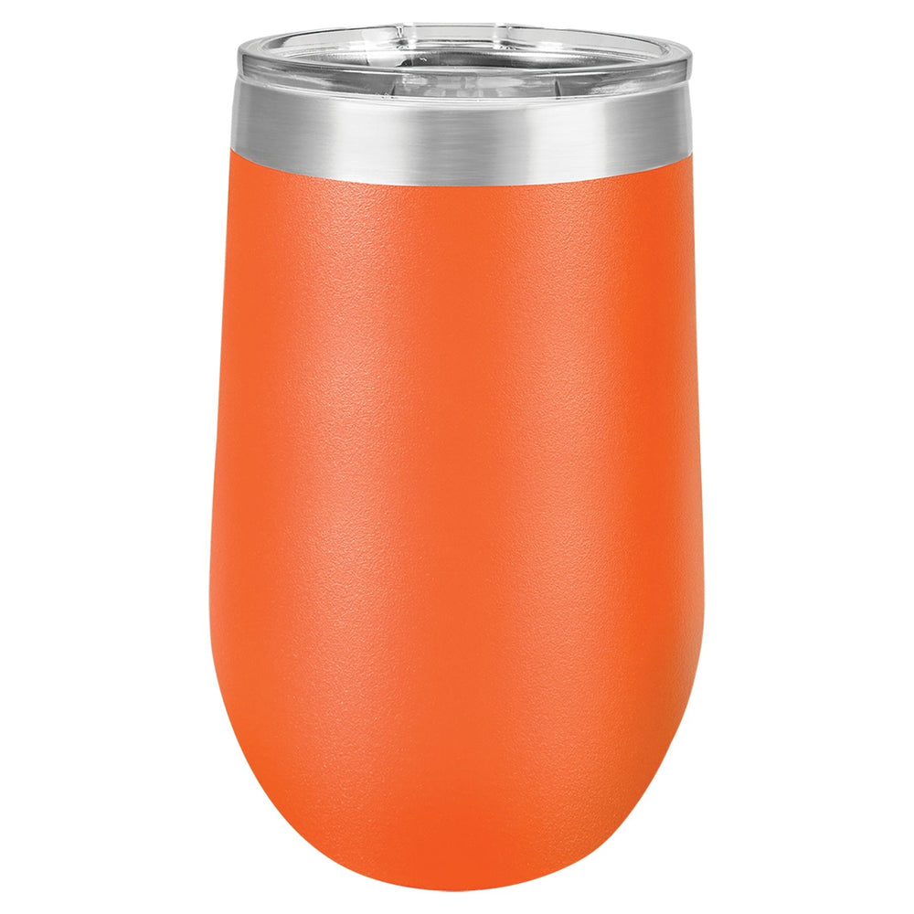 
                  
                    Personalized Laser Engrave Orange 16oz Polar Camel Stemless Wine Tumbler - The Red Door Engraving Company Inc.
                  
                