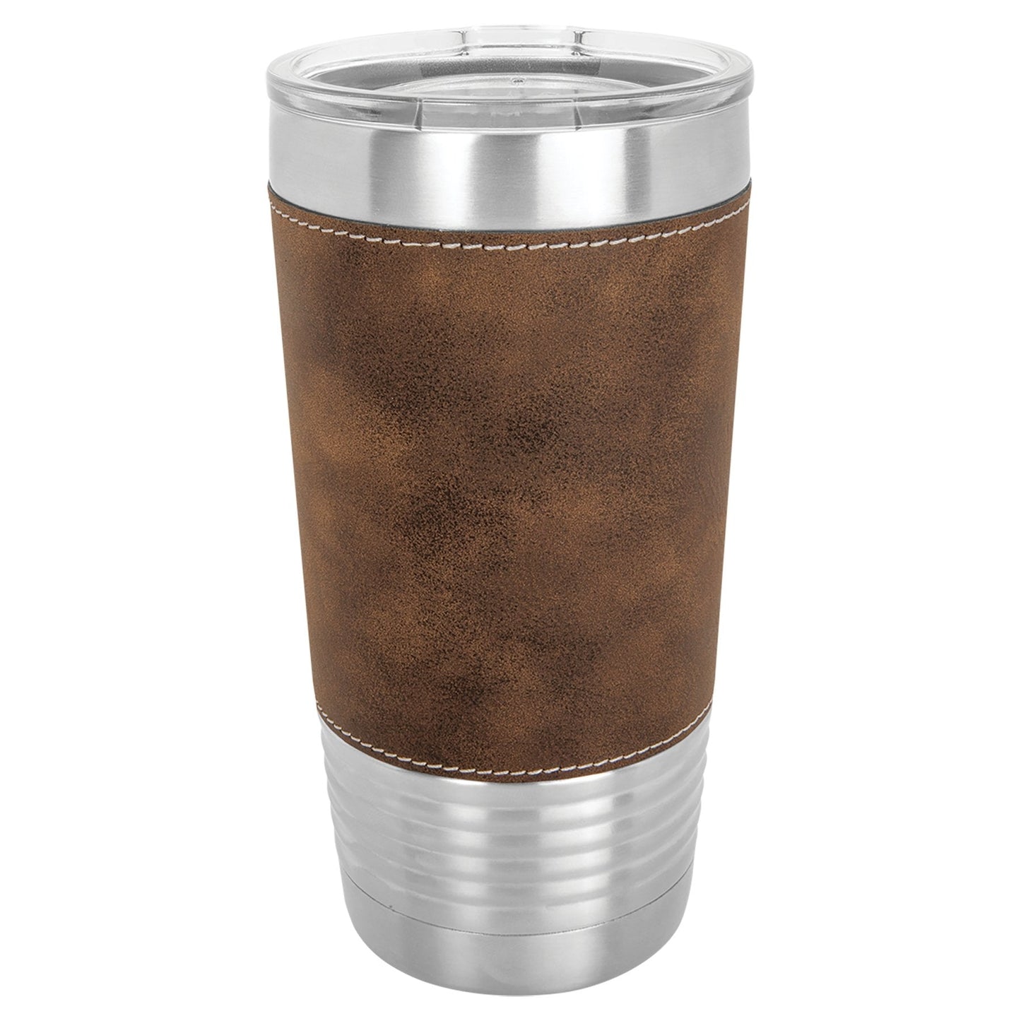 Personalized Laser Engraved 20oz Leatherette Polar Camel Ringneck Tumbler Vintage Brown - The Red Door Engraving Company Inc.