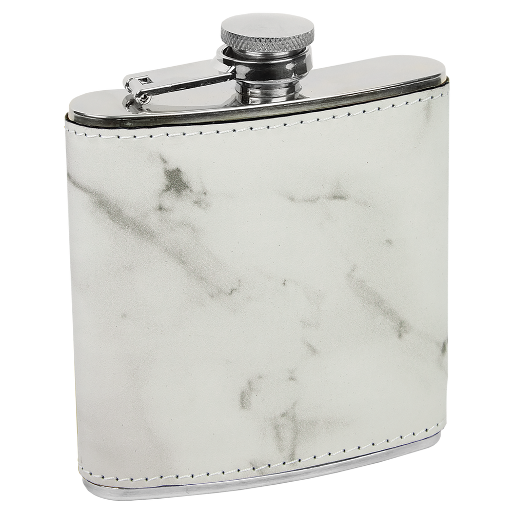 
                  
                    Personalized Laser Engraved 6oz Leatherette Flask Marble 
                  
                