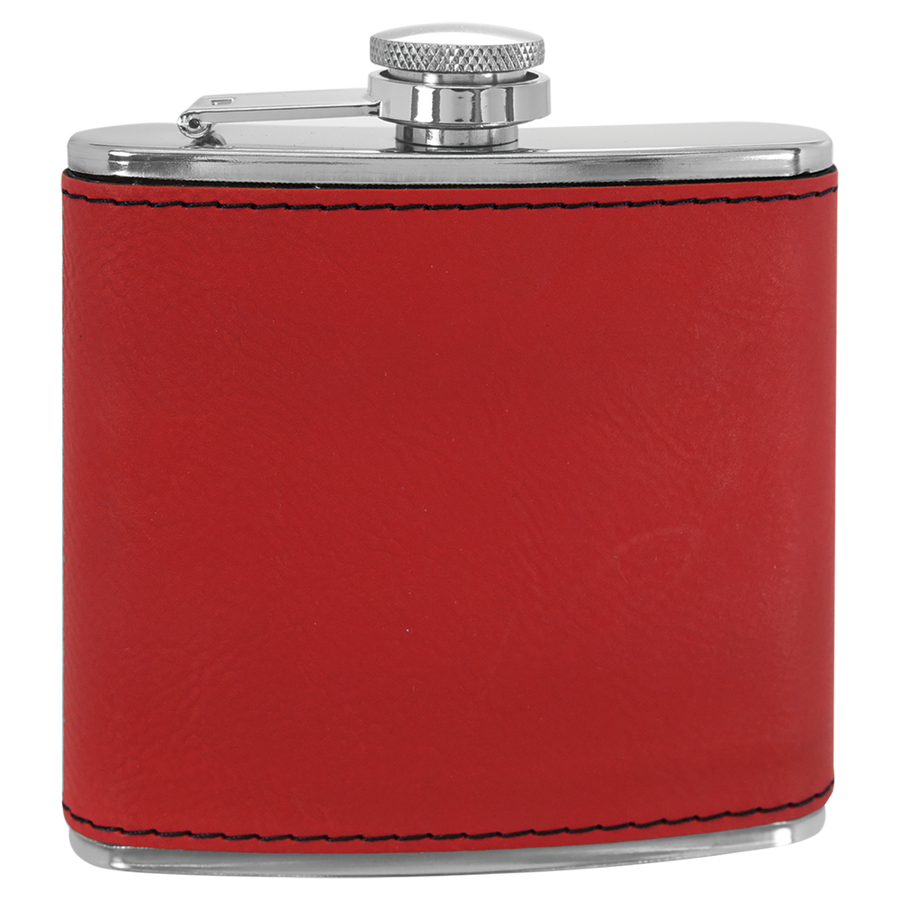 
                  
                    Personalized Laser Engraved 6oz Leatherette Flask Red
                  
                