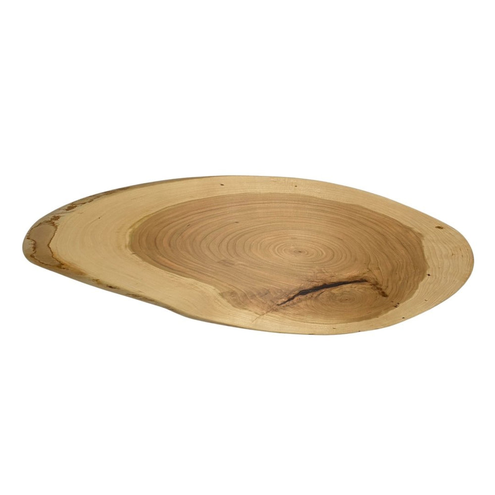 Personalized cherry live edge oval board – 20 to 22 inch handcrafted wood serving platter