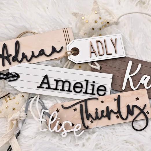 
                  
                    Various wooden Gift Tag options - The Red Door Engraving Company Inc.
                  
                