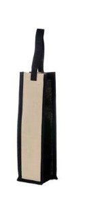 
                  
                    Black Trim Bottle Jute Bags - Single Bottle - The Red Door Engraving Company Inc.
                  
                