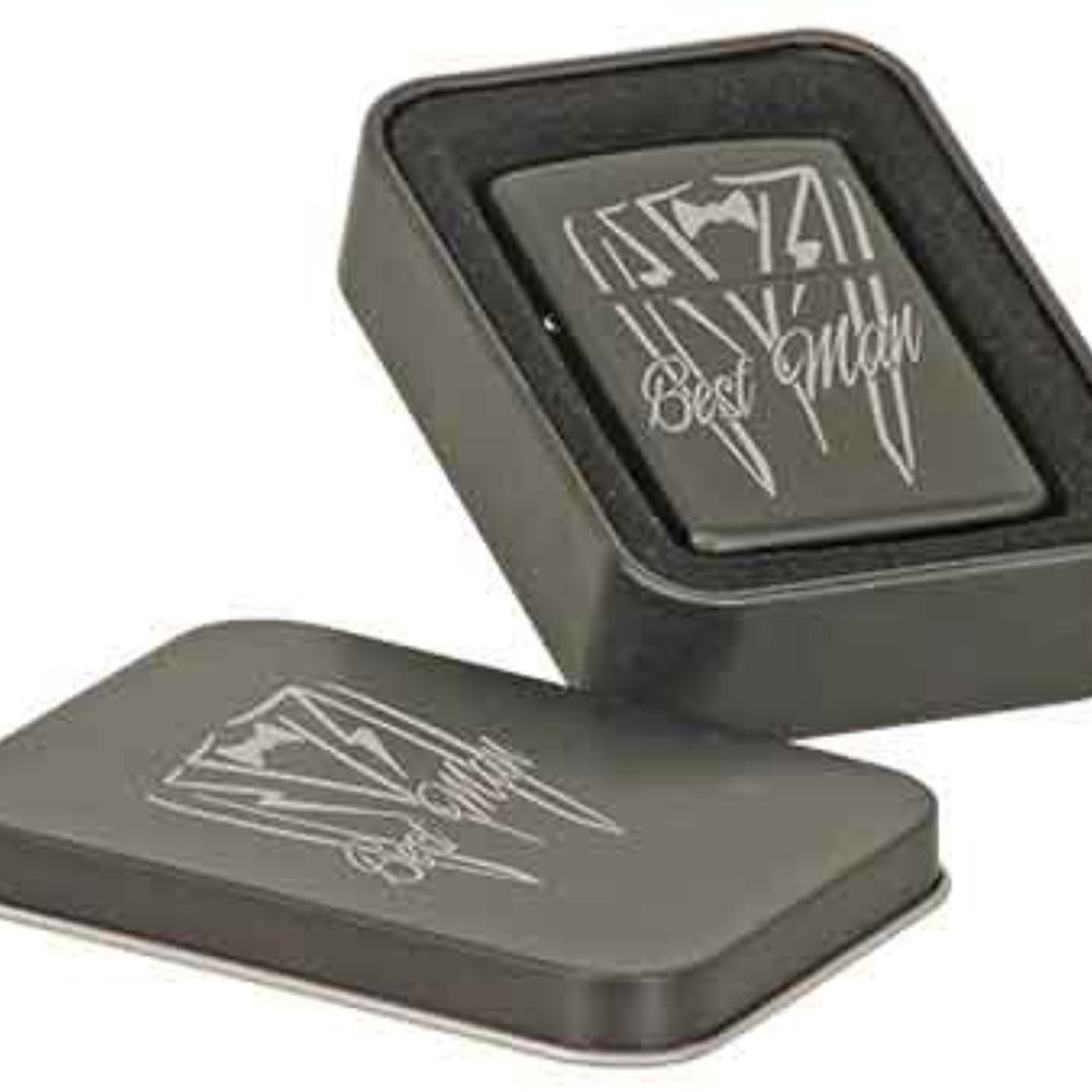 
                  
                    Black Candle Lighter and Tin - The Red Door Engraving Company Inc.
                  
                