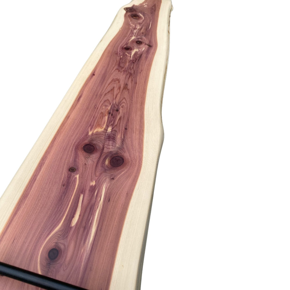 
                  
                    Cedar Live Edge Charcuterie Board - 48" with Handles & Feet - The Red Door Engraving Company Inc.
                  
                