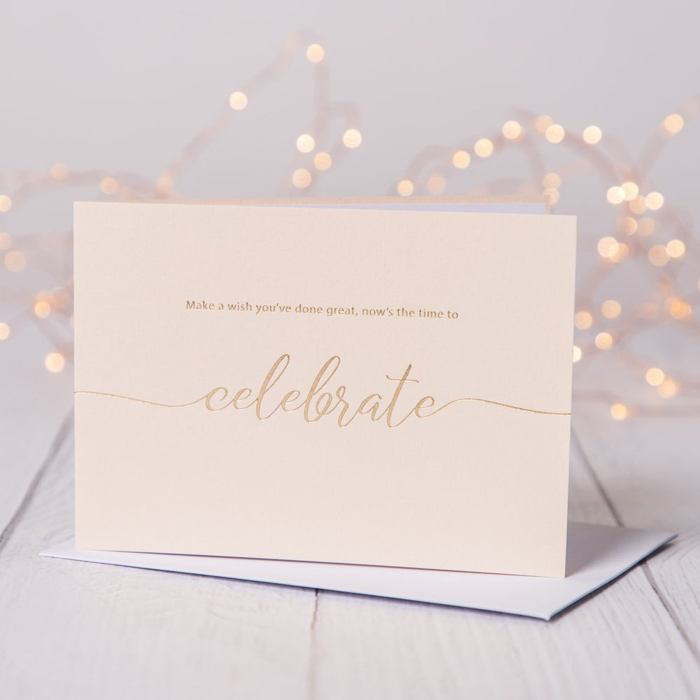 Celebrate Card - Blush - The Red Door Engraving Company Inc.