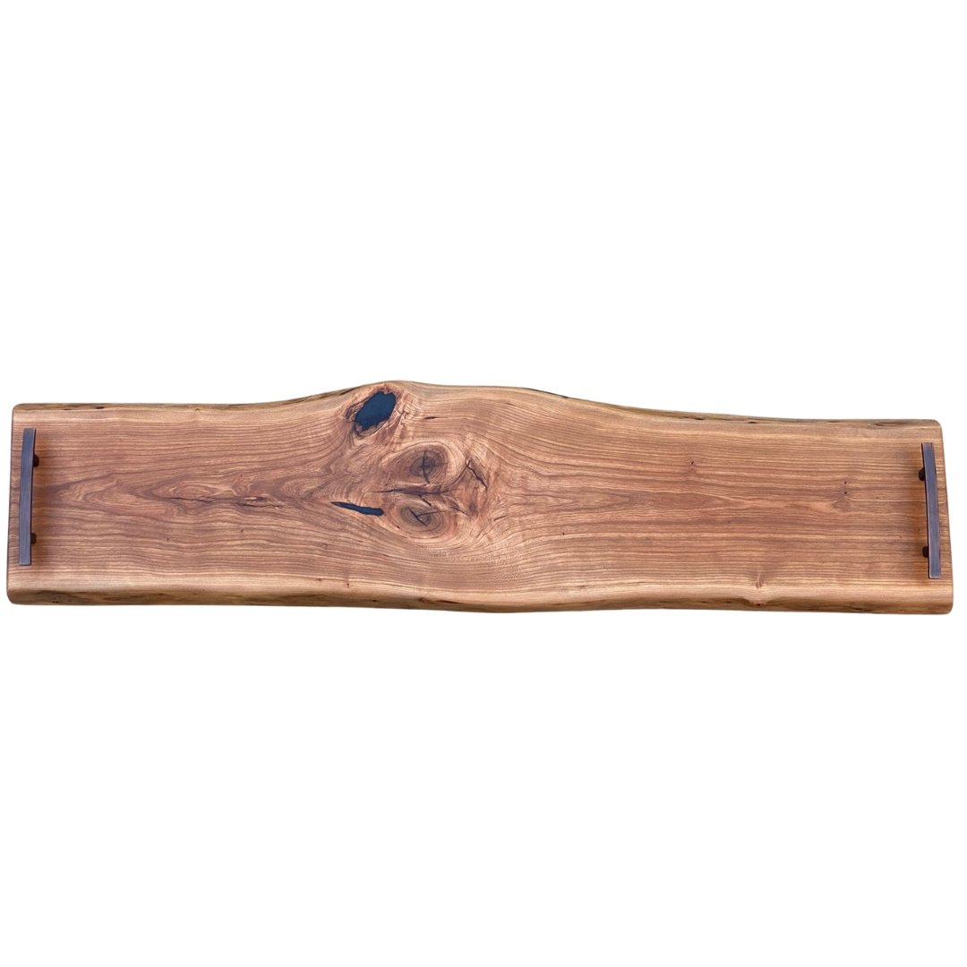 Cherry Live Edge Charcuterie Board - 36" with Handles & Feet - The Red Door Engraving Company Inc.