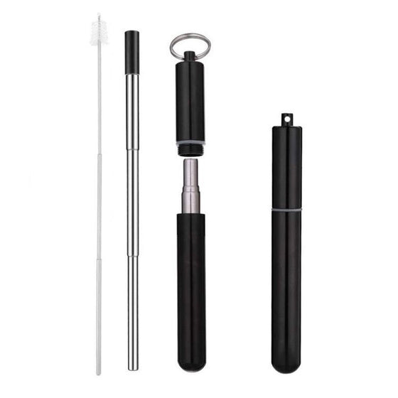 Eco-Friendly Collapsible Straw Set
