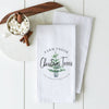 Farm Fresh Tea Towel - White Cotton - The Red Door Engraving Company Inc.