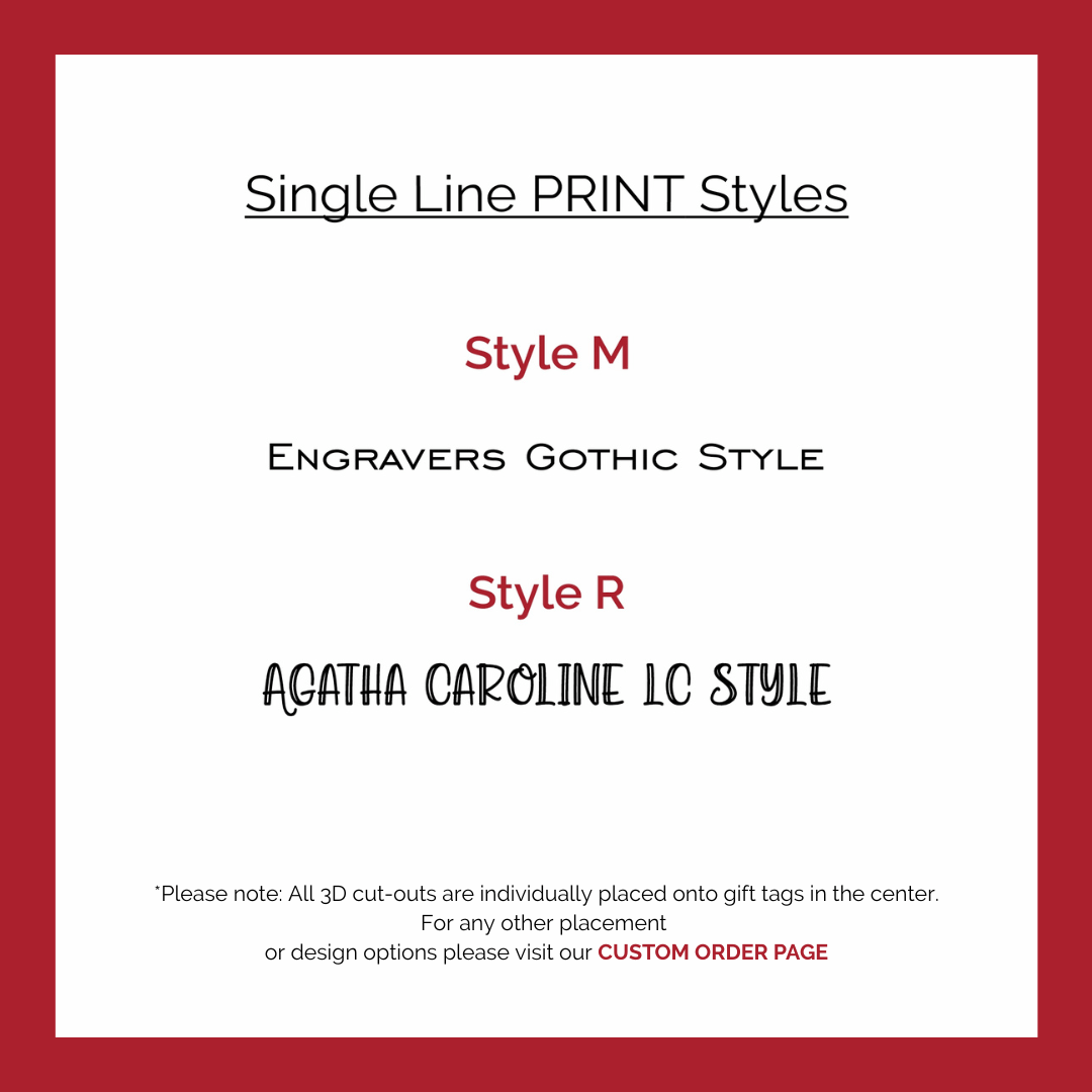 Gift Tag - Rattan - Engravable Font Options - The Red Door Engraving Company Inc.