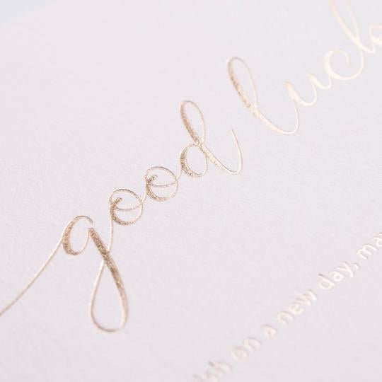 
                  
                    Good Luck Card - Blush - The Red Door Engraving Company Inc.
                  
                