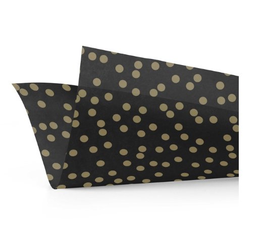 
                  
                    Black & Gold Dots Gift Wrap Tissue.
                  
                
