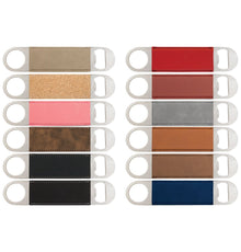  Colour Options for Leatherette Bottle Opener - The Red Door Engraving Company Inc.