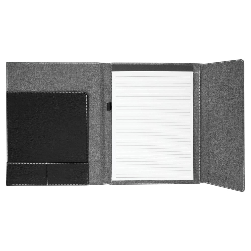 
                  
                    Leatherette & Canvas Notepad Portfolio - The Red Door Engraving Company Inc.
                  
                