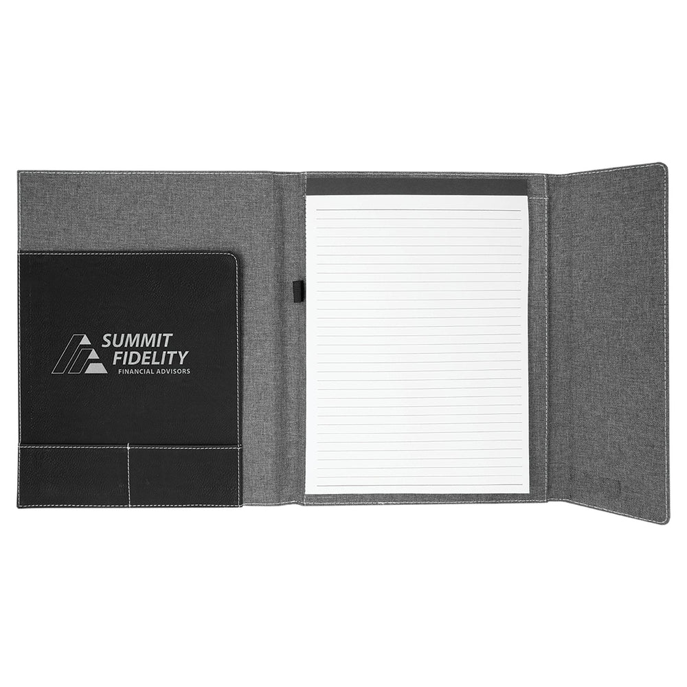 
                  
                    Leatherette & Canvas Notepad Portfolio - The Red Door Engraving Company Inc.
                  
                