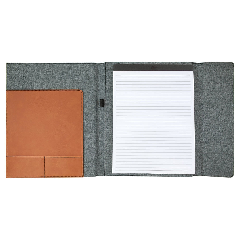 
                  
                    Leatherette & Canvas Notepad Portfolio - The Red Door Engraving Company Inc.
                  
                