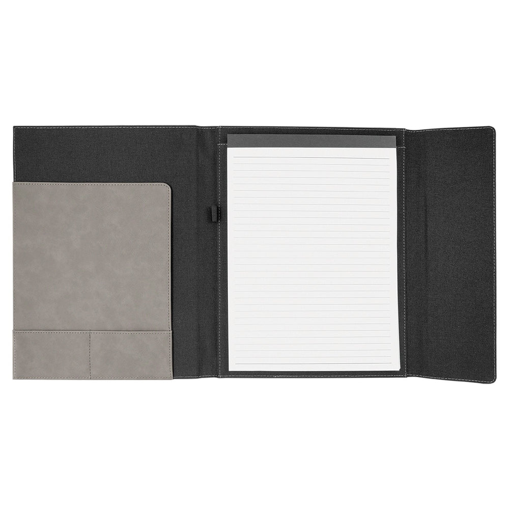 
                  
                    Leatherette & Canvas Notepad Portfolio - The Red Door Engraving Company Inc.
                  
                