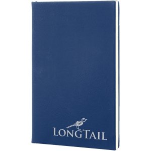 
                  
                    Leatherette Journal Blue with Silver - The Red Door Engraving Company Inc.
                  
                
