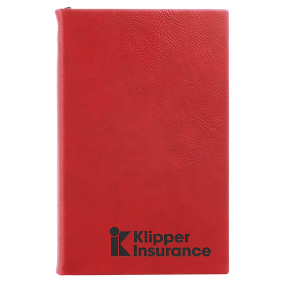 Leatherette Journal Red - The Red Door Engraving Company Inc.